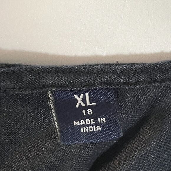 Lands' End Linen Dress XL 18 Sleeveless Shift Resort Beachy Lagenlook Minimal - Picture 3 of 9